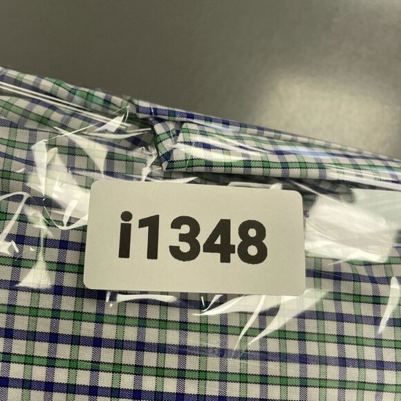 NWOT Kirkland Signature Men's 15.5 Traditional Fit Dress Shirt Green Plaid - Picture 9 of 9